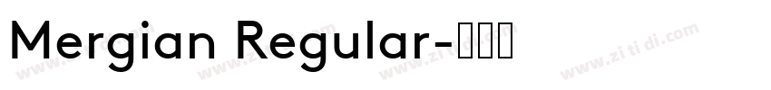 Mergian Regular字体转换